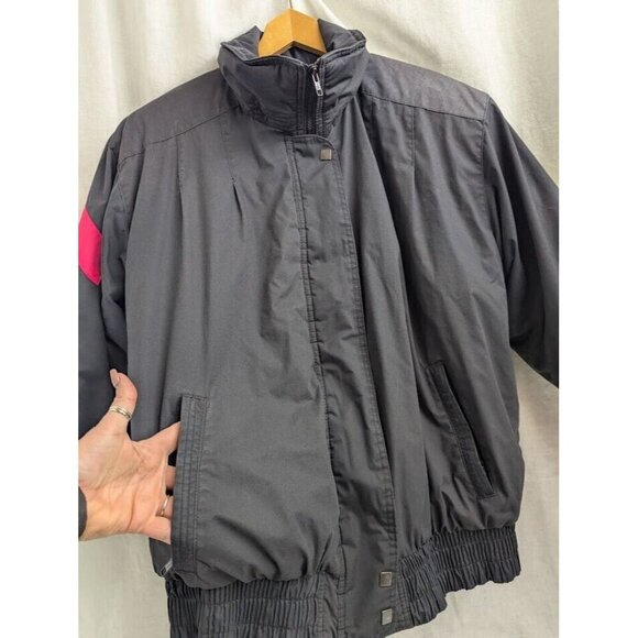 Be in the Current Seen Men's Medium vintage ski jacket, black and neon, zip up - Picture 5 of 15